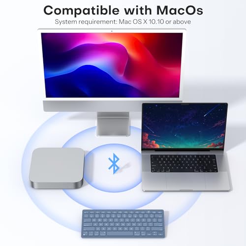 Image of OMOTON Wireless Keyboard for Mac, Bluetooth Stable, No Numpad, Travel Size