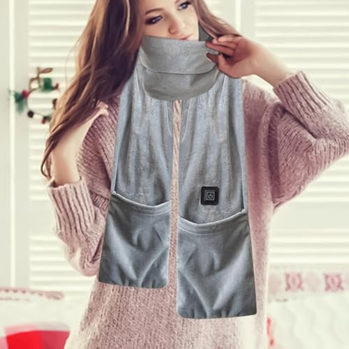 Bufanda térmica eléctrica USB con temperatura ajustable lavable cuello invierno 4