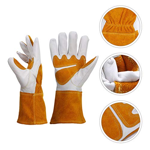 Angoily Luvas de Trabalho Luvas de Couro Do Couro para As Mulheres Homens Armazém Trabalho de Restau