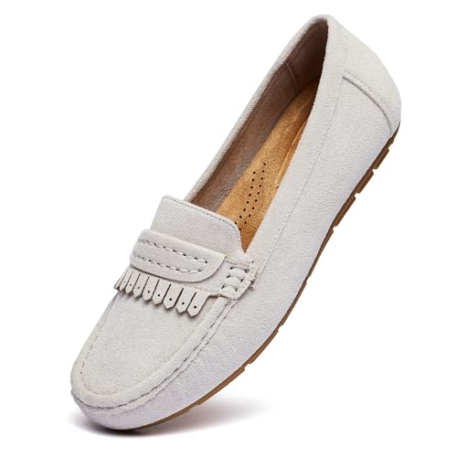 Image of Women's Business Loafers Work Casual Flats Shoes Lightweight Penny PU Leather Slip On Walking Shoes