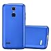 Produktbild Cadorabo Hülle für LG K8 2017 in METALLIC BLAU - Handyhülle aus flexiblem TPU Silikon - Silikonhülle Schutzhülle Ultra Slim Soft Back Cover Case Bumper