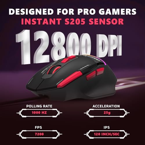 EvoFox Blaze 2 Wireless Gaming Mouse 12,800 DPI - Image 4