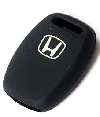 AUTO SiTY 2-Button Car Remote Silicone Key Case Shell Cover Fob Skin Cover Protector for Honda City/Civic/Jazz/Mobilio/Amaze/CRV/Brio Black