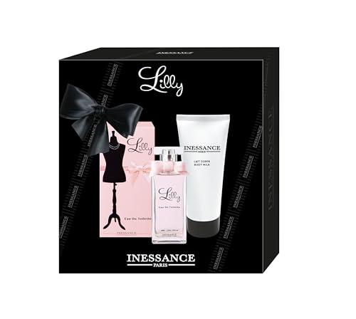Inessance Paris - Coffret Parfum Femme 50ml + Lait Corps 100ml - Senteur Orientale Vanillée - Parfum Irrésistible et Séduisant - Notes de Mandarine et...