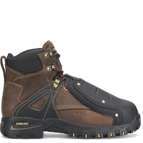 Carolina Miter Ext 6” Waterproof Comp Toe Work Boots, Walnut Leather, Safety Toe, EH, Oil Resistant, Metguard Protection