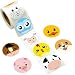 Farm Face Animal Sticker Perforated 200Pcs Per Roll for Kids Party Favor
