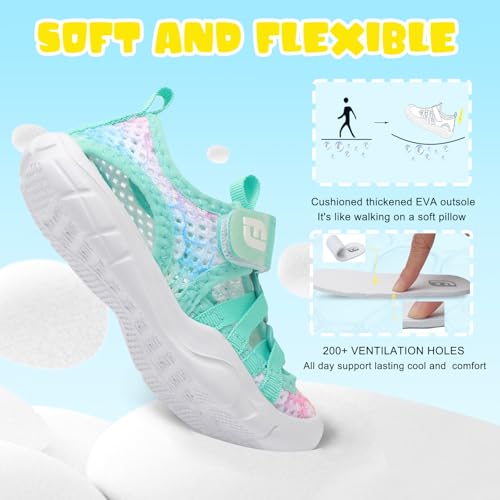 Image of JOINFREE Toddler Boys Girls Water Shoes Breathable Qucik Dry Sport Beach Sandals Lightweight Barefoot Flexible