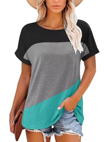 KISSMODA Summer Short Sleeve T Shirt Loose Fit Casual Dressy Women Top 2025 Trendy Ladies Fashion Blouses(S-3XL)