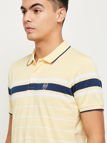 Image of Max Men Striped Slim Fit Polo T-Shirt