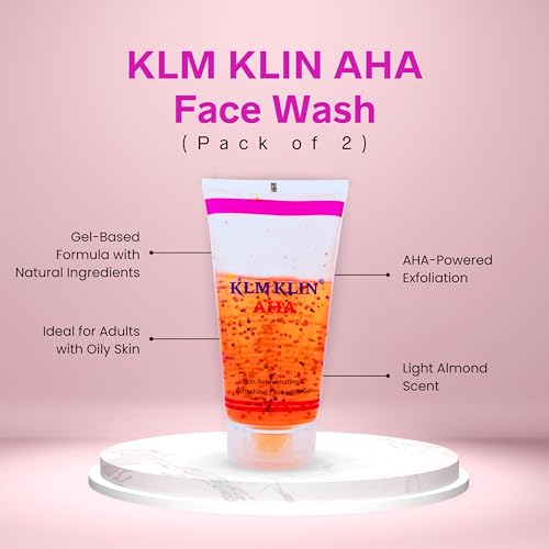KLMKLIN AHA Face Wash (Pack of 2 * 100ml)