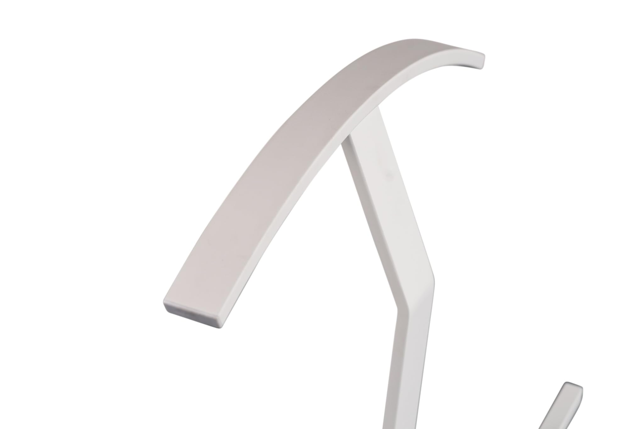 möbelando Herrendiener >Lukas< aus Metall in Weiß, 45 cm breit, 112 cm hoch, mit Hosen und Bügelhalter, platzsparend, ideal für Schlafzimmer und Ankleidezimmer, zerlegt geliefert