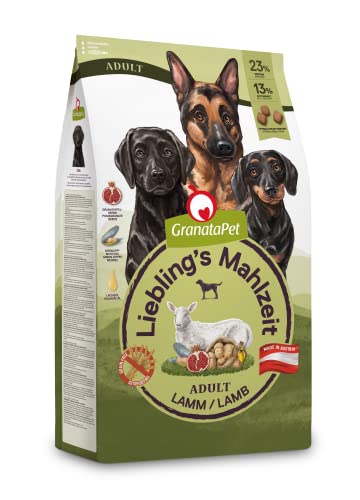 GranataPet Liebling's Mahlzeit Adult Lamm, 1,8 kg, Trockenfutter für Hunde, Hundefutter ohne Getreide & ohne Zuckerzusätze, Alleinfuttermittel