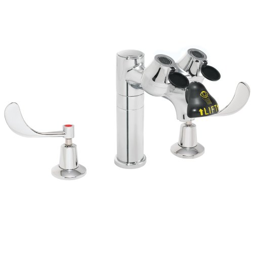 Image of Speakman SEF-1801 Eyesaver Widespread Laboratory Faucet with Integrated Emergency Eyewash