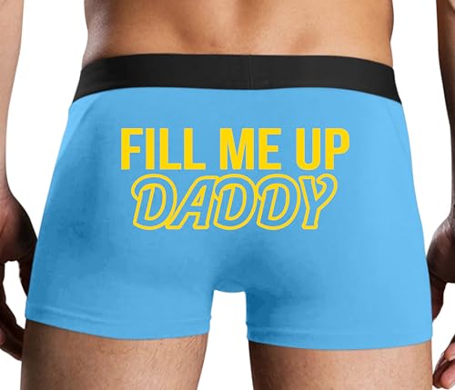 Knaughty Knickers Fill Me Up Daddy - DDLG Play - Blue Mens Boxer Brief Sexy Adult Design