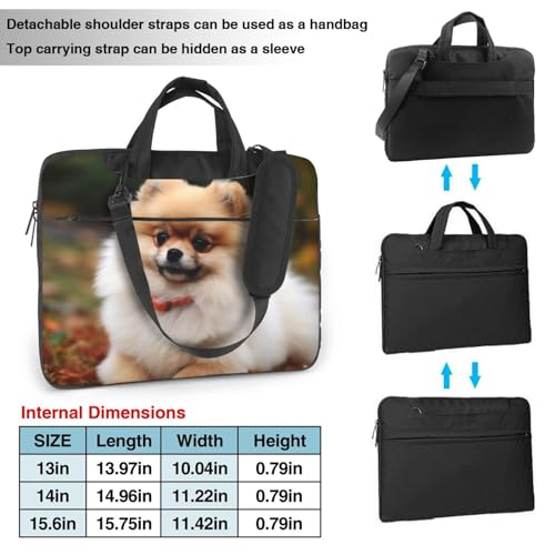Maletín para Laptop con diseño perro pomerania miniatura 2