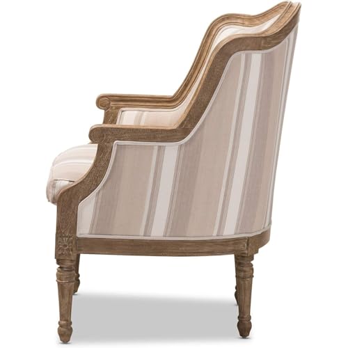 Sillón francés con estructura sólida de madera miniatura 4