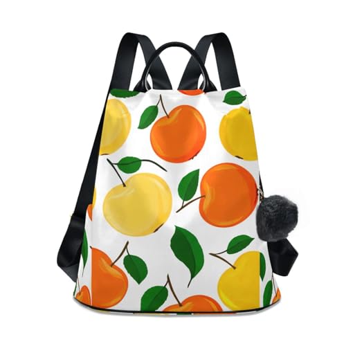 Sac à dos femme antivol Fruit White sac à main à bandoulière mode avec pompon