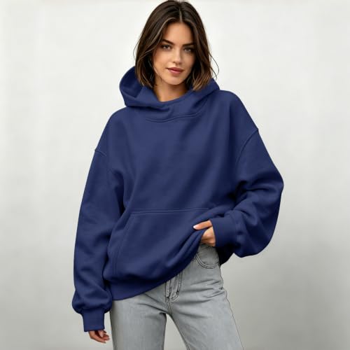 moolBeko Womens Mock Neck Oversized Hoodies Comfort Fall Clothes - image 2