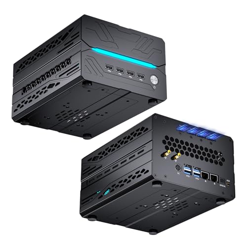 Mini-Gaming-PC, Desktop-Computer i9-14900F 24 Kerne bis zu 5,8 GHz, 64G DDR5, 4T M.2 PCIE4.0 SSD, Win-11 Pro, GeForce RTX5060Ti 16G, Vier Bildschirme, 8K@60Hz-Ausgänge, Dual-LAN, WiFi7/BT5.4