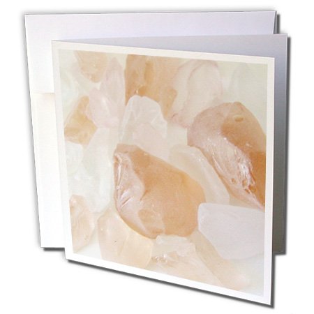 Cartes de vœux verre de mer corail blanc 3dRose lot de 6