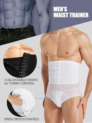 Mens Shapewear Tummy Control Underwear Compression Shorts Slimming Waist Trainer Body Shaper Boxer Briefs﻿2