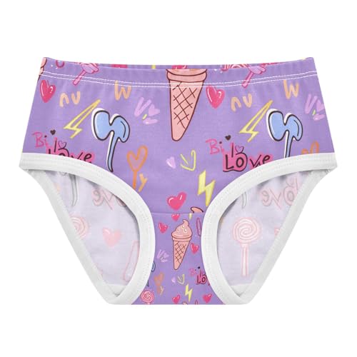 Colorful Ice Cream Cones Toddler Girls's Underwear 2T 202c1216