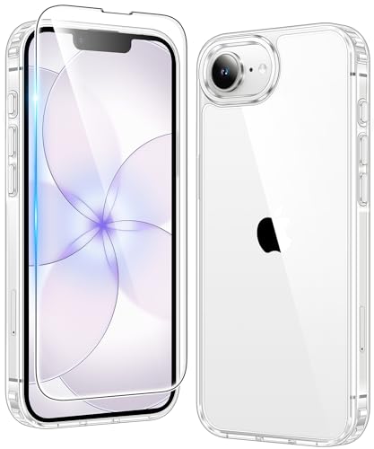 Image of FNTCASE for iPhone 17e & iPhone 16e Case Clear: Phone Cases Compatible with Magsafe Slim Anti Yellowing Military Grade Drop Protection Rugged Shockproof Protective Transparent Phone Cover (B-Clear)