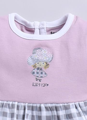 Image of Smart Baby Cotton Frock Set for Baby Girls - Soft Interlock Cotton