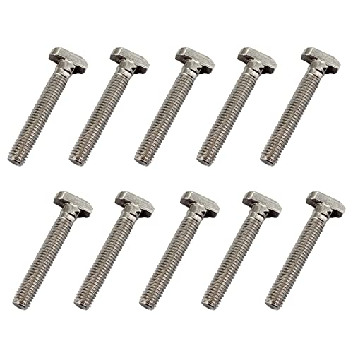 Image of 10Pcs M8x95mm 304 Stainless Steel T-Slot Bolt 40 Series Aluminum Profile T-Shaped Screw Bolt Fastener 17.8mm Head Size