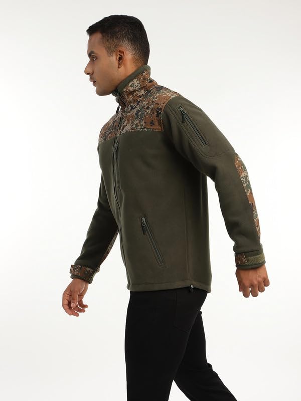 Image of MOUNTMILLER Men's Ripstop Dual Superbond HLKN Fleece Tactical Jacket | Water Repellant | Multi-Pocket | Abrasion-Resistant | Ideal for Outdoor, Hiking & Trekking
