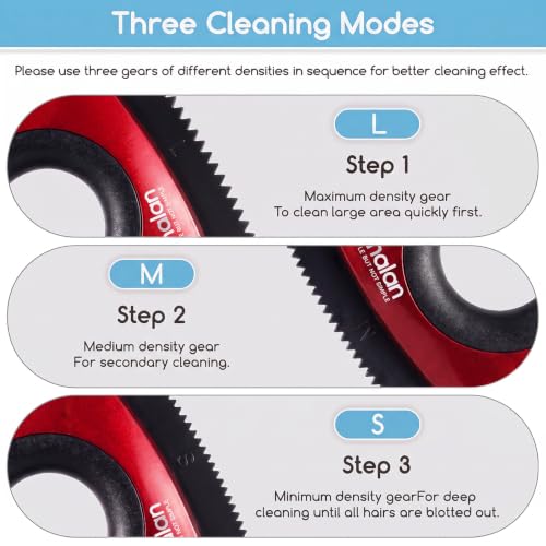 Image of Analan Mini Pet Hair Remover for Car Detailing Dog Hair Tool Brush(Red)
