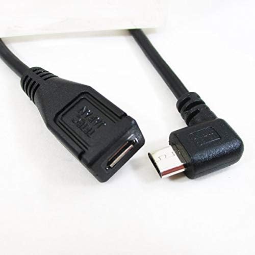 Converting Master Micro USB (Female) to Micro USB (Male) Left L, Full Wiring, 7.9 inches (20 cm), USBMC-CA20LLF