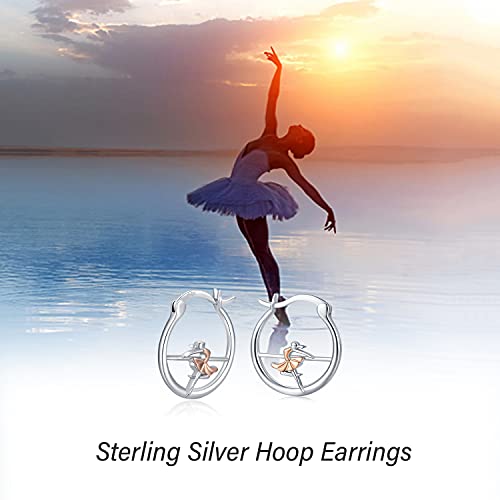 Hypoallergenic Dance Earrings For Girls Sterling Silver Ballerina Huggie Hoop Earrings For Sensitive Ears Ballet Dancer Gifts For Women Daughter #TOP5