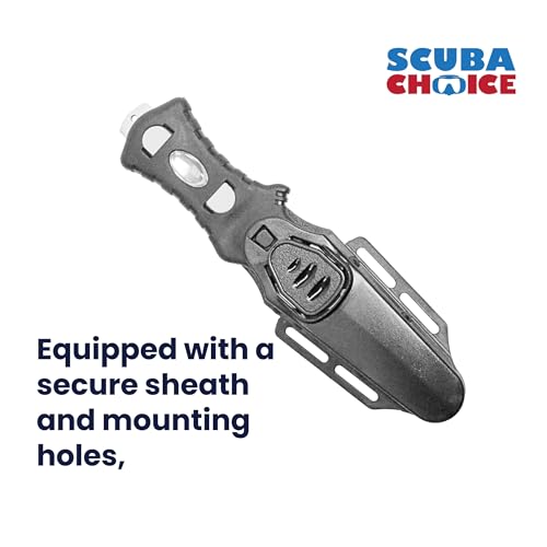 Scuba Choice Dive Knife - 420 Stainless Steel, 3-inch Blade, 6.5-inch Total Length, Corrosion-Resistant, Quick Release Sheath – Ideal for Scuba Diving, Spearfishing, Water Sports, & Survival Gear - Thumbnail 3