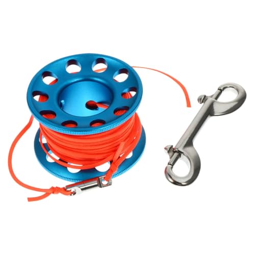 MAGICLULU Spool de Buceo Portátil Azul Resistente y Ligero con Clip de Seguridad para Buceo Técnico y Recreativo
