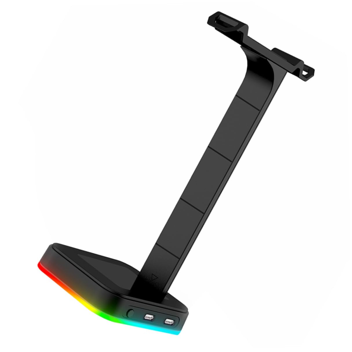 2 Pièces Support Casque Gaming RGB avec Station de Charge USB Présentoir pour Casque Audio Over-Ear Antidérapant et Éclairage Breathing Accessoire Bureau Noir