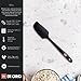 DI ORO Seamless Series Mini Silicone Spatula - BPA Free Pro-Grade 600ºF Heat-Resistant Non-Stick Small Rubber Jar Spatula - Silicone Kitchen Scraper Utensil Tool for Cooking and Baking (Black)