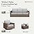 MIXPATIO 5 Pieces Patio Furniture Set, Outdoor Wicker Rattan Sofa Couch with 5.5" Thick Comfy Cushions, Swivel Rocker Chairs and Ottomans, High Back Conversation Set Garden Backyard, Grey
