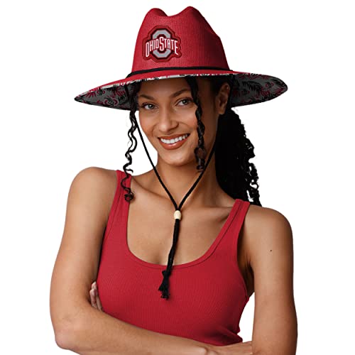 Image of FOCO Ohio State Buckeyes NCAA Team Color Straw Hat