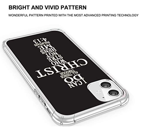 Cclot Case For Iphone 11 Cover Compatible For Iphone 11 I Can Do All Things Through Christ Who Strengthens Me Philippians Christian Jesus Bible (Tpu Protective Heavy Duty Bumper) #TOP1