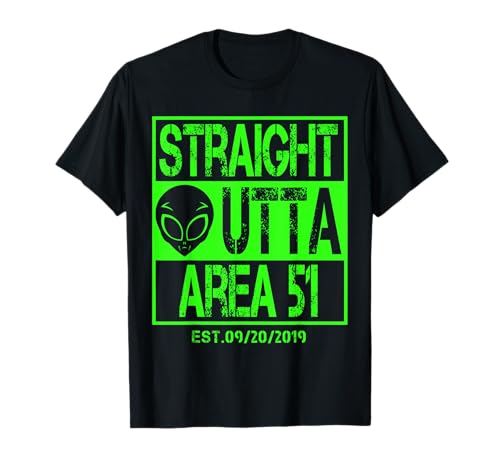 Straight Outta Area 51 UFO Alien Camiseta