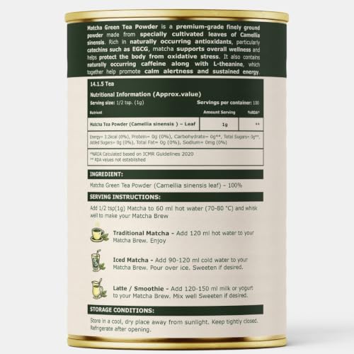 Image of Pure Nutrition Japanese Matcha Green Tea Powder | Matcha Green Tea for Weight Loss | Premium Culinary Grade Matcha for Latte, Smoothie & Baking | Smooth, Vibrant, Rich in Antioxidants | Natural Energy & Metabolism Support | Vegetarian | 100g