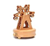 UWALLS Cajas Musicales Cajas de música Merry go, Caja de música Redonda, Caja de música de Madera, artesanía de Madera, Regalo de cumpleaños Retro, Accesorios de decoración del hogar Vintage Regalos