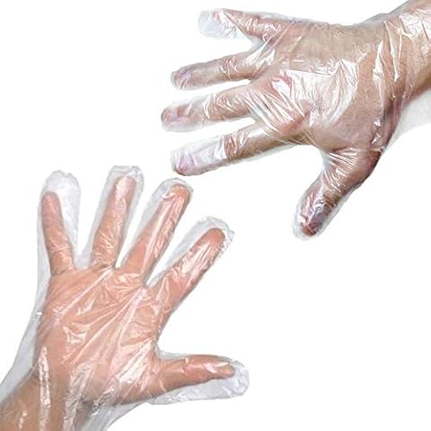 Plastic Gloves Disposable Large | Disposable Gloves Large | Cleaning Gloves | Food Gloves by DENSCO 100 Pcs Cover