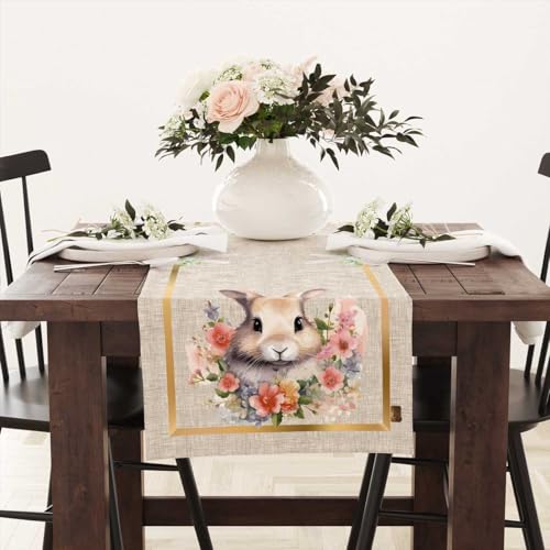 Caminho de Mesa Trilho Passadeira Toalha Estampada 4 ou 6 Lugares 1,45x0,45 Páscoa - Novadecora