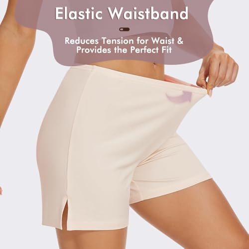 MANCYFIT Pettipants Half Slip for Women Shorts Culotte Split Bloomers Loose Pajama Pants 4" Inseam3