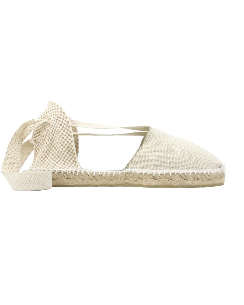 Espadrilles valenciennes plates en toile et semelle en jute (chaussures fabriquées à la main en Espagne)