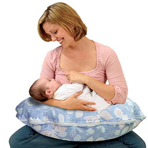 Kradyl Kroft 5in1 Baby Feeding Pillow with 100% Cotton Removable Cover | Breastfeeding Pillow | Nursing Pillow with Belt and Hoop (Butterfly Grey)