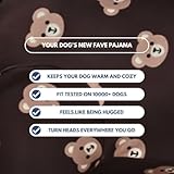 Spark Paws Hundepyjama, ultraweich und 4-Wege-Stretch, Erholungsanzug nach Operation, Schlafanzug Onesie für Kleine, Mittlere und Große Hunde - Bear Black - XL