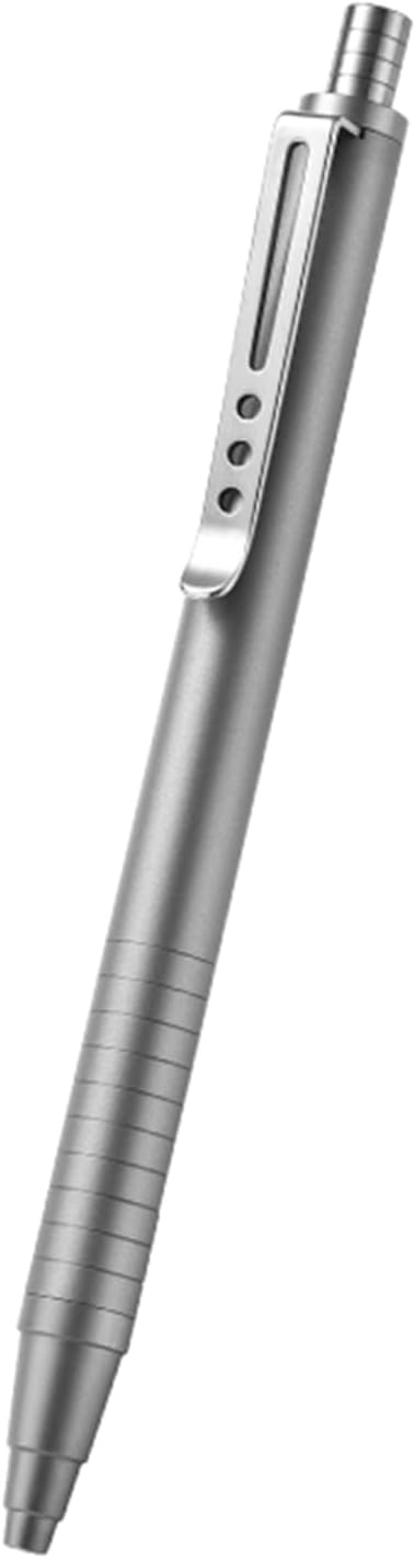 Hamans Titanium Ballpoint Pen Click Push Retractable Press Switch Pen with Clip 5.2" Pocket Size Lightweight Slim Shape for Signature Business School and Work